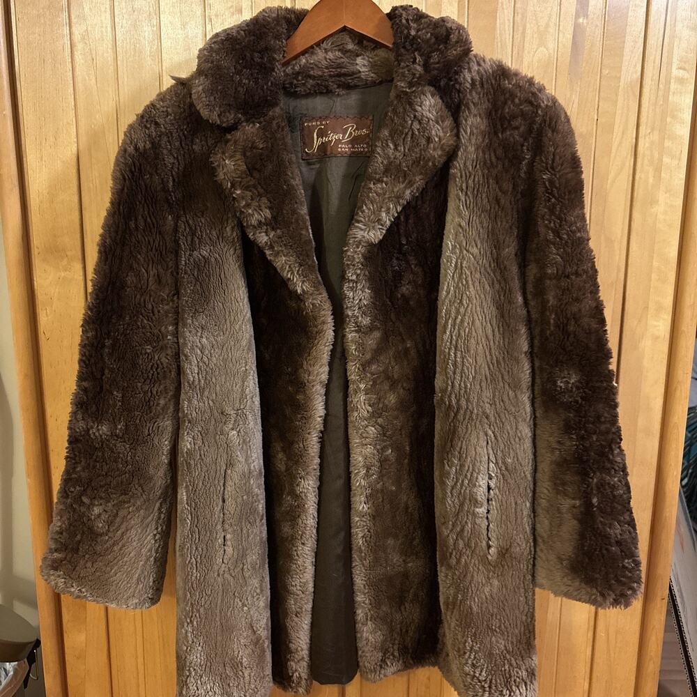 Vintage SPRITZER BROS Palo Alto San Mateo Genuine Fur Jacket Coat 28" Stroller